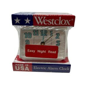 Westclox Vintage Electric Alarm Clock Model 22442 Made In USA Deadstock Retro